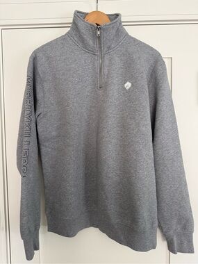 Mighty Killers Men's Gray Quarter-Zip Sweatshirt Size Medium